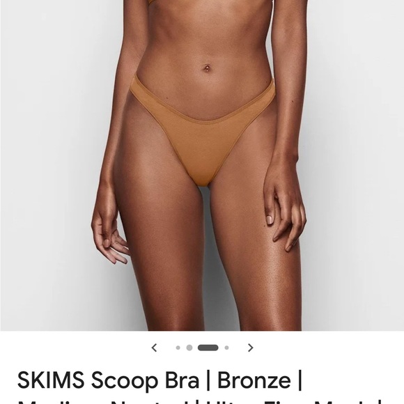 SKIMS Mesh Scoop Bra - Tan - Picture 2 of 5